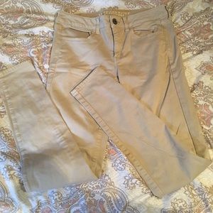 American Eagle khaki super stretch jegging